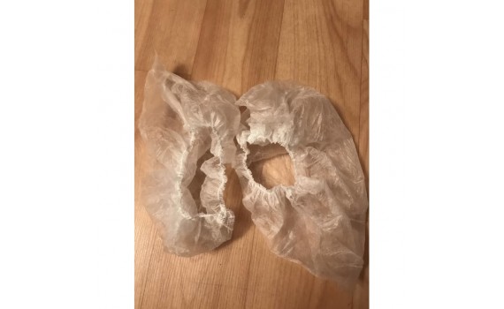 Бахилы (носки), белые 14 гр./м2, размер M