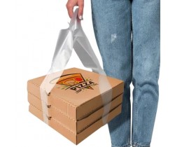 Пакет ПЭ типа "майка" 20х55см (35) (прозр.) Пакет-переноска для пиццы