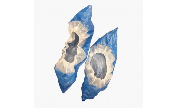 Бахилы двойные бело-голубые (3.9 гр.) 35 микрон (мкм) в евроблоке
