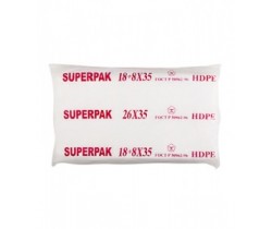 Пакет фасовочный, ПНД 18+8x35 (7) В пластах SuperPak красная/фиолет (арт 70080)