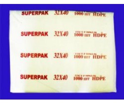 Пакет фасовочный, ПНД 32x40 (8) В пластах SuperPak красная (арт 80080) 